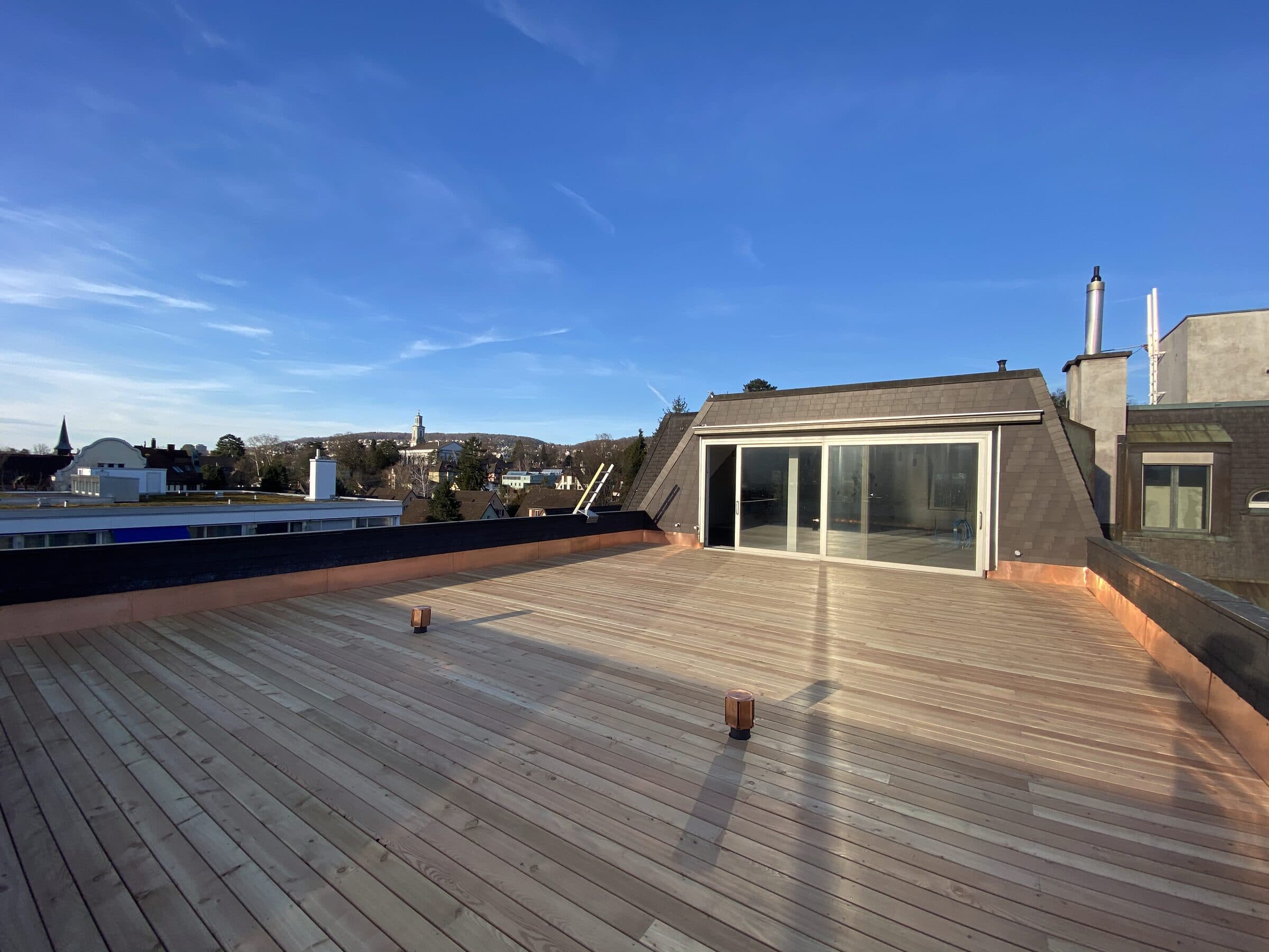 Roof terrace in daylight