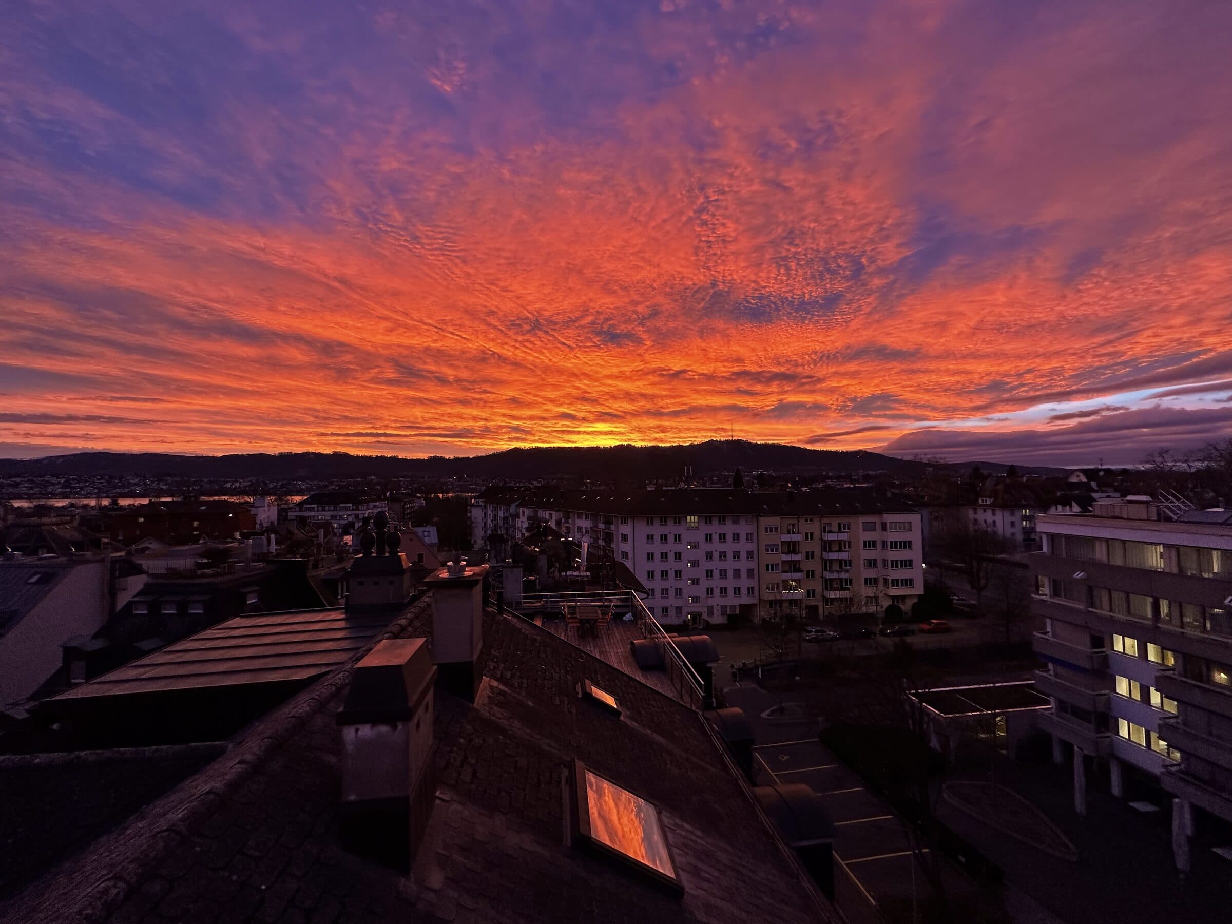 Evening view over the city